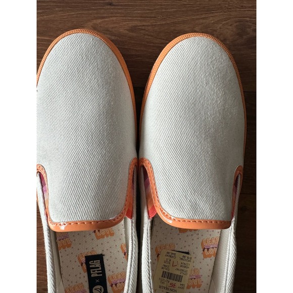 Sperry Crest Twin Gore Sneaker White/Orange Slip on size 8.5 - Picture 4 of 8